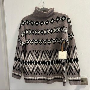 Christian Siriano patterned turtleneck sweater- New